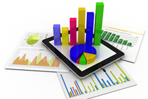 charts and graphs stock image