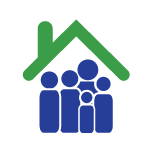 Family in home icon