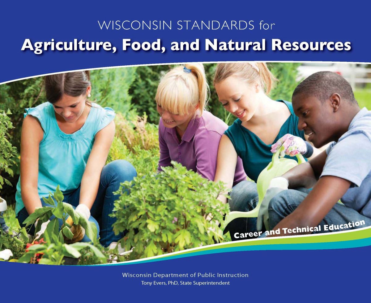 Wisconsin standards for agriculture, food, and natural resources book cover 