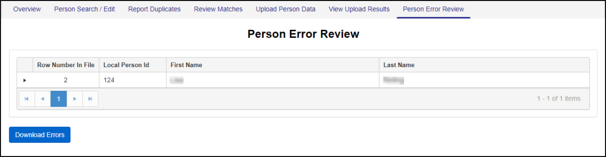 image of person error review screen