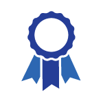 icon of blue ribbon