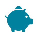 stock icon representing a piggy bank
