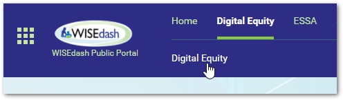 selecting the Digital Equity dashboard