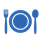 Plate with utensils icon