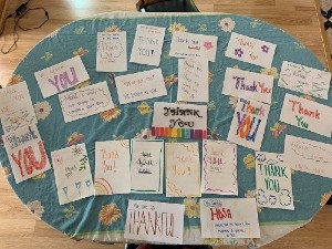 Handmade thank-you notes