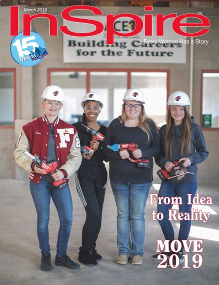 Four young women learning the trades