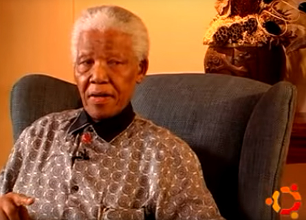 Nelson Mandela in an archival video interview