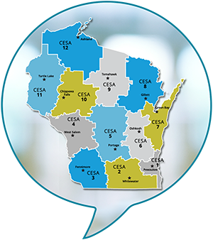 map of Wisconsin CESAs