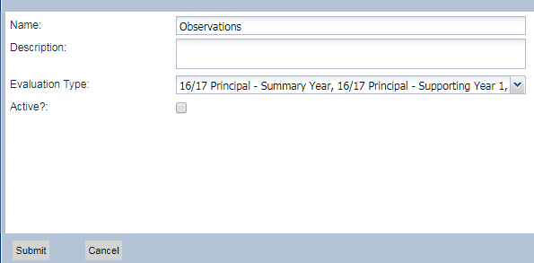 screenshot of artifact categories assignment window