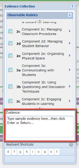 screenshot of evidence collection tool evidence collection window