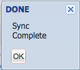 screenshot of sync verification