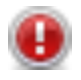 screenshot of white exclamation mark in circular red button