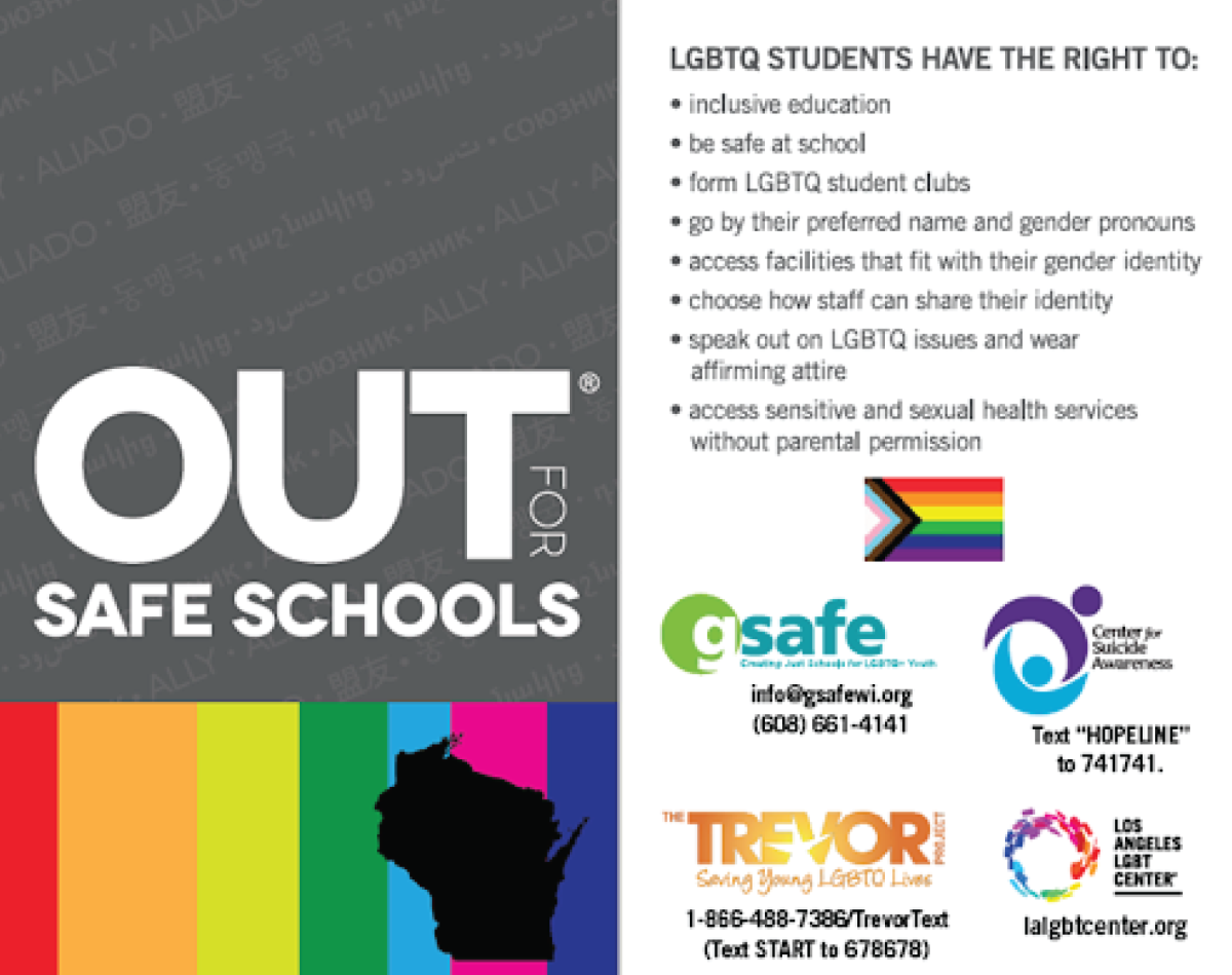 Out for Safe Schools Image with Information
