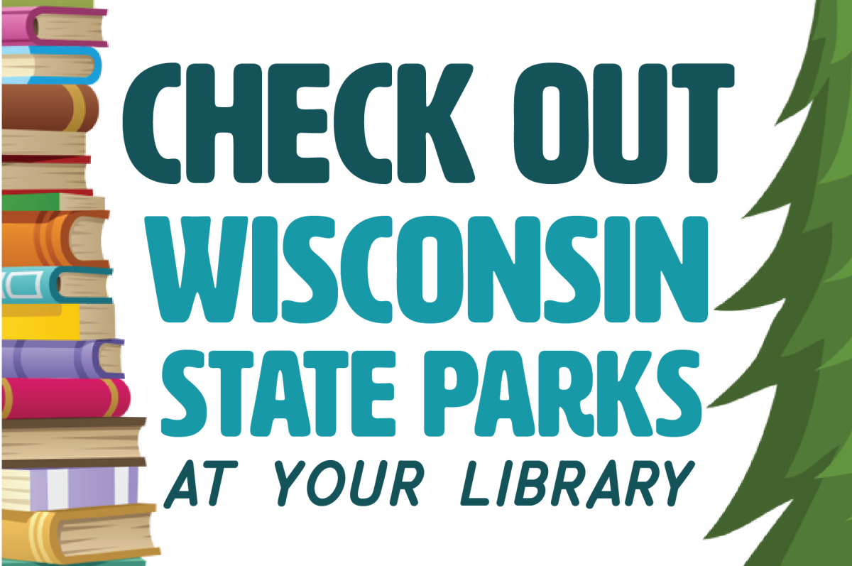 State Parks Pass with books and tree