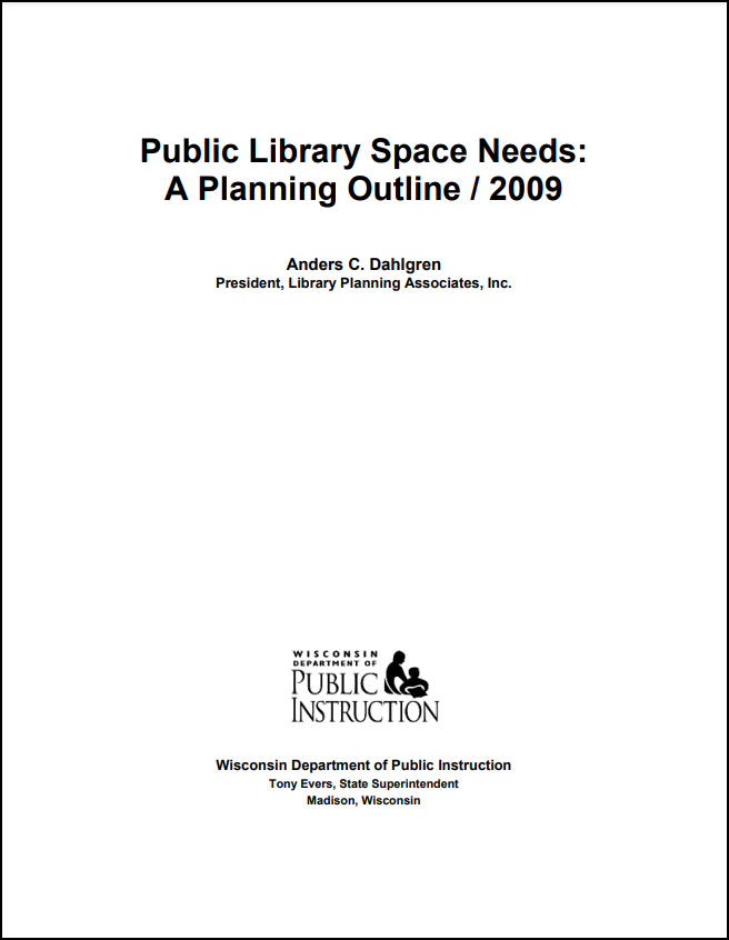 Public Library Space Needs Planning Outline cover image