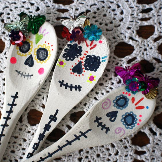 death mask spoons crafts