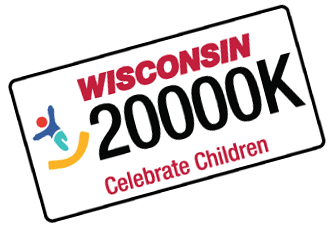 Celebrate Children license plate example