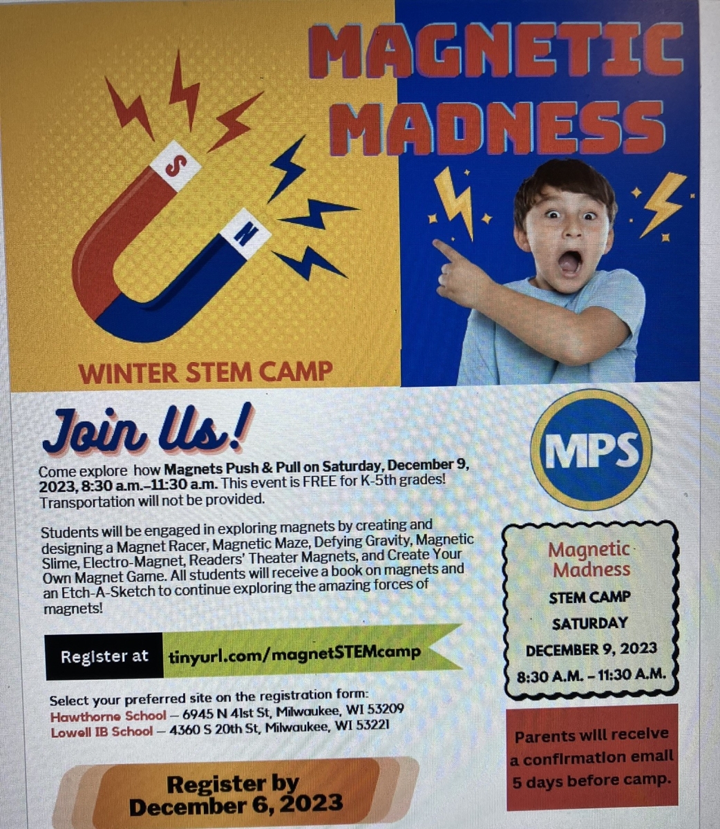 Flyer for a recent STEM camp held in Milwaukee public schools