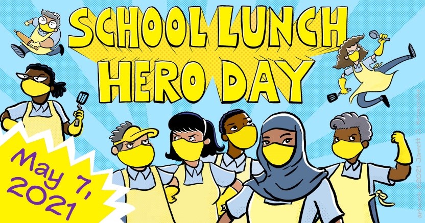 school lunch hero day graphic 2021