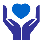 icon of hands with a heart