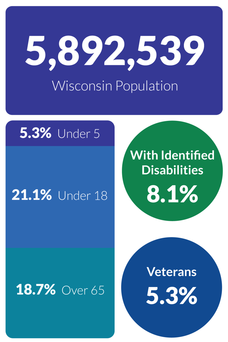 Graphic with Wisconsin Demographics