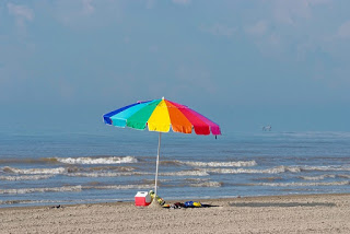 Rainbow beach umbrella