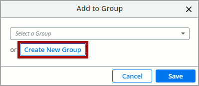 Screenshot of the Create New Group button.
