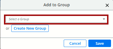 To edit the student in an existing Cohort, click Add to Group, then select your previously created group from the dropdown menu. 