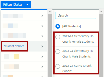 Successfully created cohort groups can be used as a filter on any dashboard.