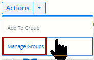 Click Actions, Manage Group.