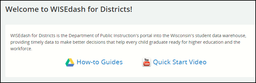 A screenshot of the shared Google Drive linked on WISEdash for Districts. 