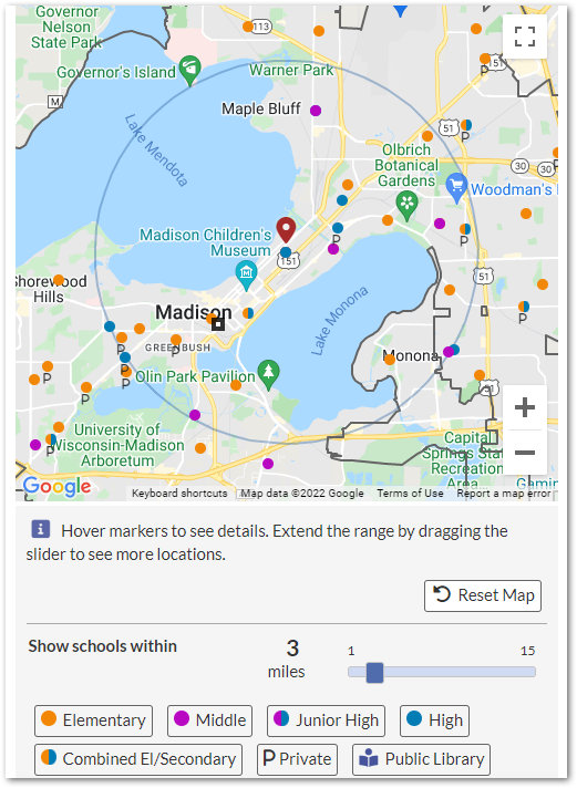 image of interactive map tool
