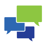 Connect icon with speech bubbles