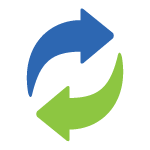 stock icon representing reorganization or renewal