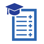Report card with graduation cap icon
