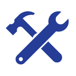 Resources Icon with Hammer and wrench