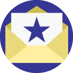 Envelope with a star