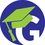 Gear up logo with a capital G wearing a graduation cap
