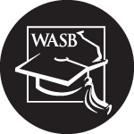 WASB logo of a mortarboard with tassel